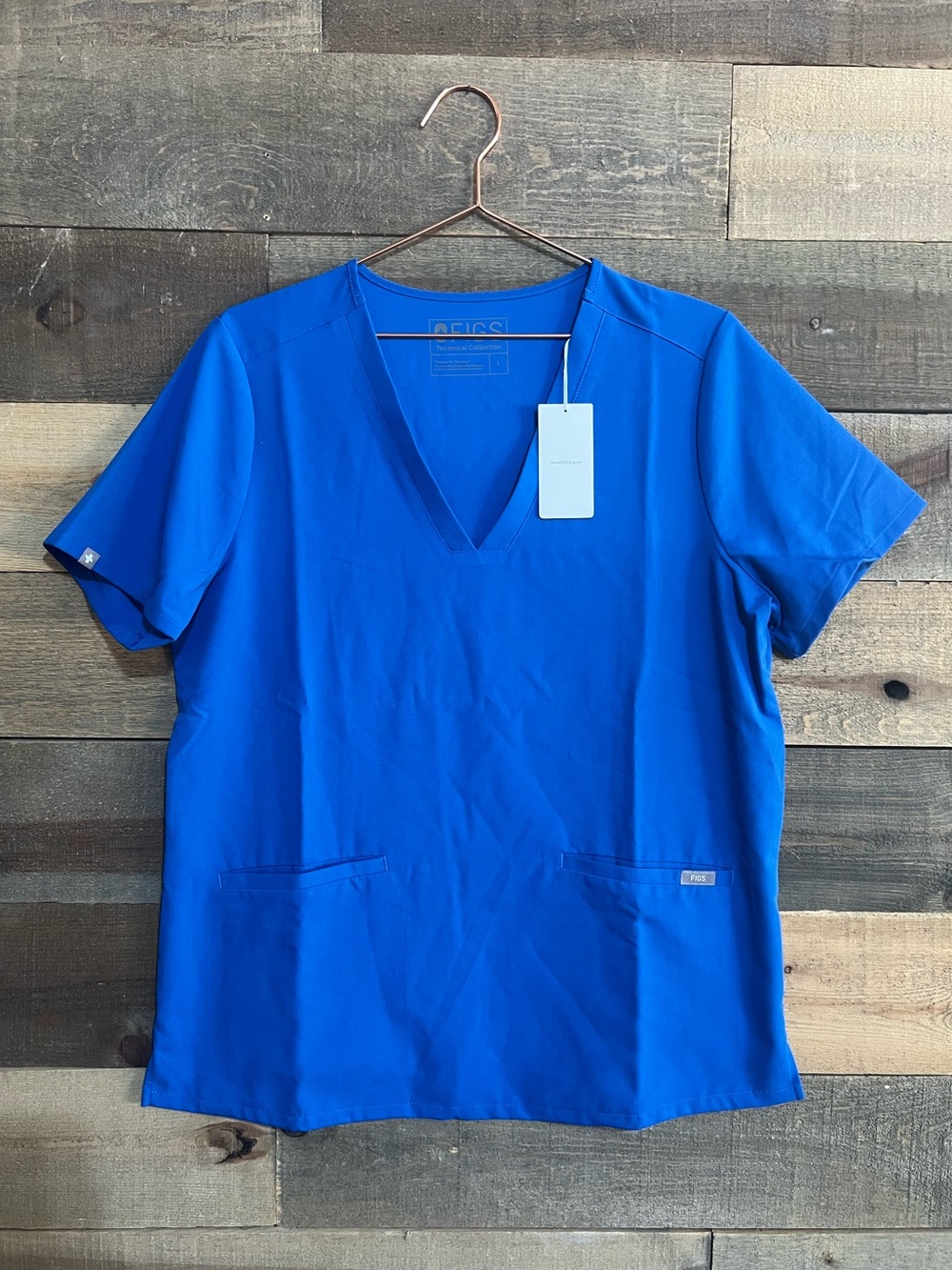 Figs Casma 3 Pocket Scrub Top Large NWT